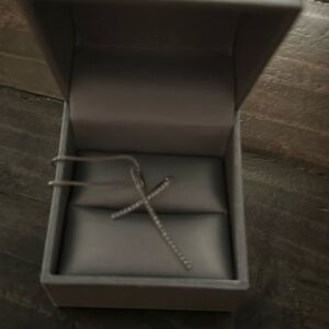 Zales diamond cross necklace.